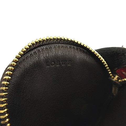【新品未使用】LOEWE ベラスケス コインケース レザー レッド ヴィンテージ ロエベ LOEWE コインケース 小銭入れ ラウンドファスナー ロゴ