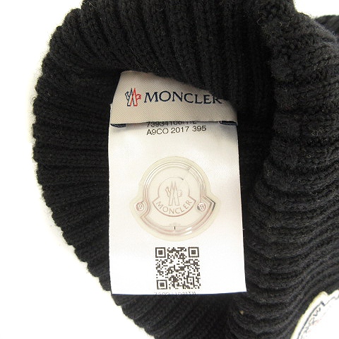 ◇モンクレール◇ウール/BERRETTO/ワッペン/L/ニットキャップ/帽子 MONCLER モンクレール ニット帽 レディース ニットキャップ
