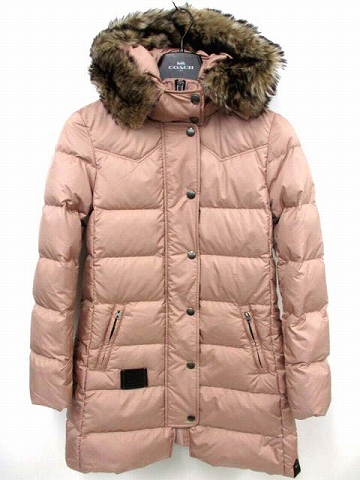 コーチ COACH ダウンコート ファー フード ピンク 0 ○025 レディース 