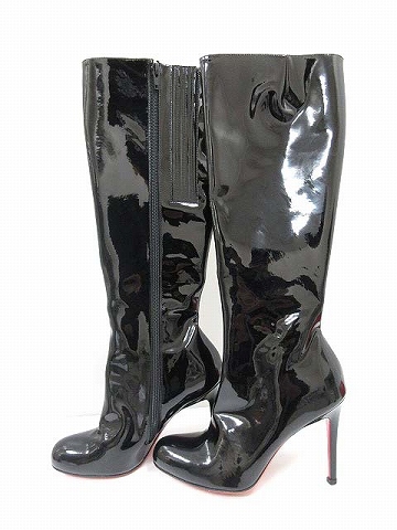 クリスチャンルブタン Christian louboutin ロング ブーツ エナメル 