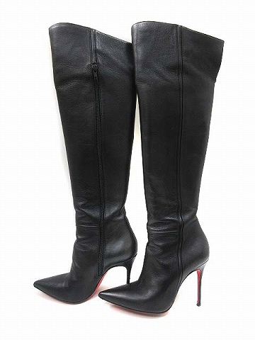 クリスチャンルブタン Christian louboutin ロング ブーツ レザー 