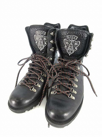 GUCCI グッチ レースアップ レザー ブーツ ヴィンテージ GUCCI - 良品 GUCCI グッチ トムフォード期 レザー スクエアトゥ