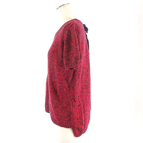 【美品】BURBERRY BLUE LABEL 半袖ニット レッド チェック柄 BURBERRY BLUE LABEL 半袖ニット レッド チェック柄 美品BURBERRY BLUE