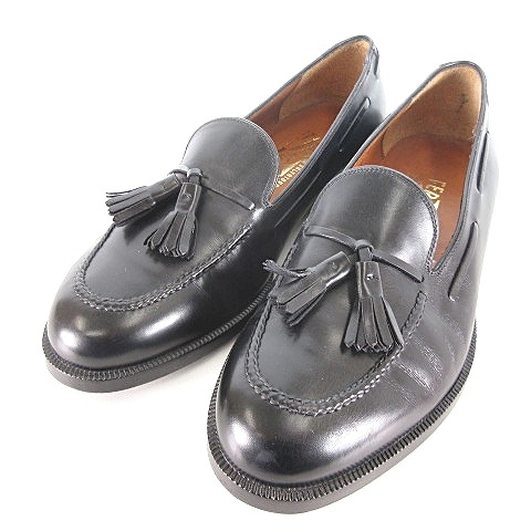 FERRAGAMO】フェラガモ タッセルローファー 黒 ブラック26 