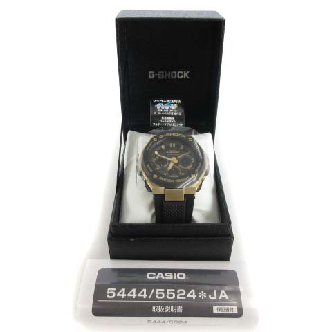 未使用品 カシオジーショック Casio G Shock Gst W300g 1a1jf G Steel Gスティール 腕時計 電波 ソーラー ブラック ゴールド 黒 金 メンズ 022 ベクトルパーク