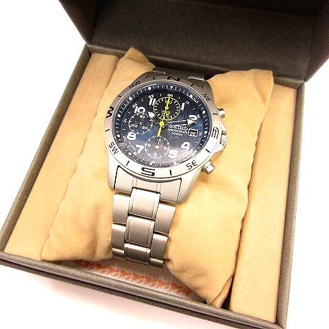 セイコー SEIKO 7T92-0DX0 クロノグラフ クォーツ SS 腕時計