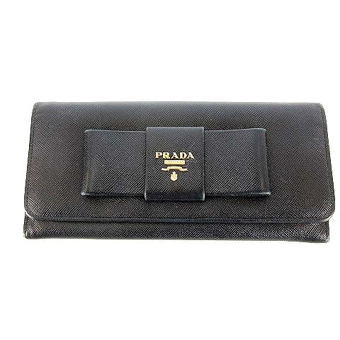 【限定】PRADA長財布サフィアーノ プラダ PRADA SAFFIANO サフィアーノ 長財布 二つ折り リボン