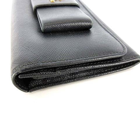 PRADA プラダ 長財布 ブラック 黒 ナイロン スナップ レザー PRADA(プラダ) / 長財布/ナイロン/BLK/メンズ// | 中古品の販売