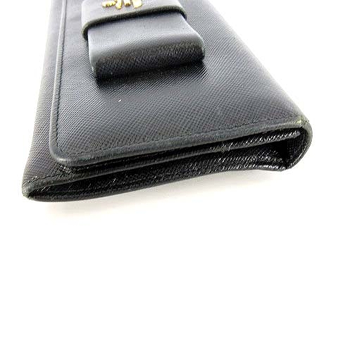 PRADA プラダ 長財布 ブラック 黒 ナイロン スナップ レザー 楽天市場】プラダ 三つ折り財布 サフィアーノ レザー ロゴ