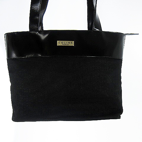 セリーヌ CELINE バッグ ショルダー エナメル レザー ナイロン 
