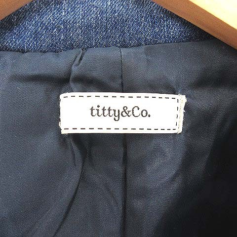 ティティー&コー TITTY&CO デニム ライダース ジャケット ダブル