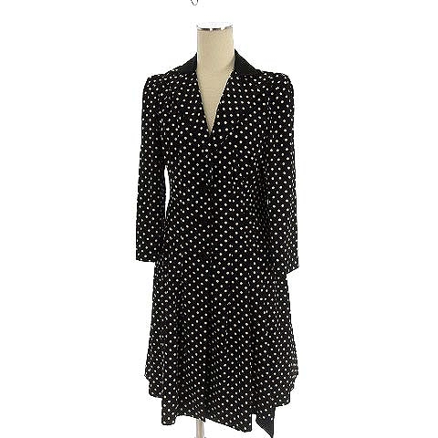 ムルーア Murua ワンピース ひざ丈 膝丈 長袖 ドット ブラック 黒 F Vgp00 レディース 022 ベクトルパーク