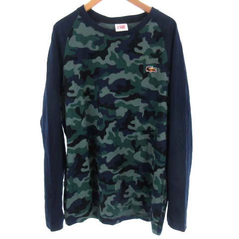 ラコステ ライブ Lacoste L!VE TH5768 ラグランカモフラージュ Tシャツ 