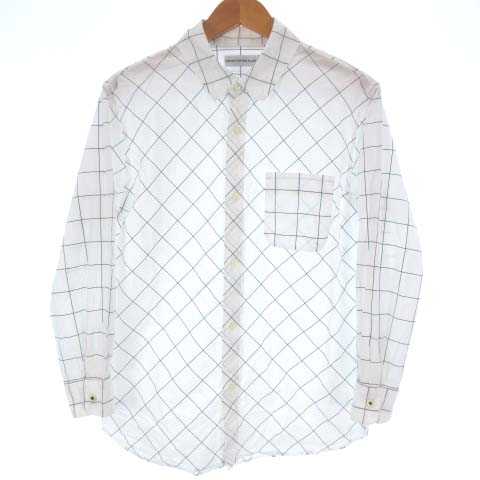 ヘッドポータープラス Head Porter Plus 2331 シャツ チェック ホワイト 七分袖 ホワイト 白 S メンズ 022 ベクトルパーク