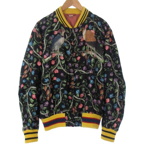 グッチ GUCCI 17SS バード・オブ・プレイ シルク ボンバー ジャケット 
