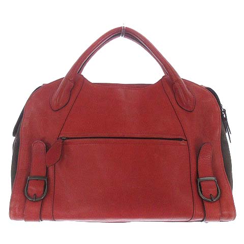 ダコタ Dakota 2way ショルダー バッグ トート ハンド レザー 本革 ナイロン 切替 レッド 赤 Ibs77 レディース 022 ベクトルパーク