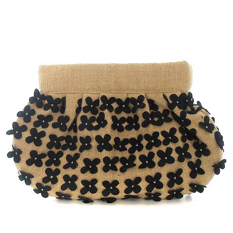 モイナ Moyna クラッチ バッグ フラワーモチーフ コサージュ ベージュ Ibs77 レディース 022 ベクトルパーク