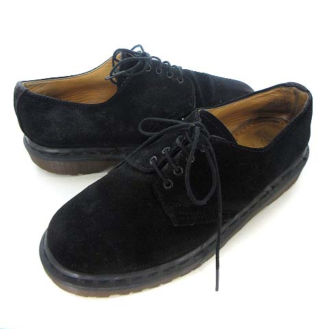 ドクターマーチン黒 スエード レースアップシューズ