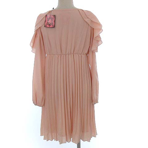 未使用品 ハニーバンチ Honey Bunch ワンピース オフショルダー プリーツ 長袖 ピンク F Ibs77 レディース 022 ベクトルパーク