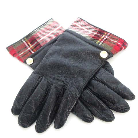 ヴィヴィアンウエストウッド Vivienne Westwood Vera Pelle グローブ 手袋 レザー 裏地ウール ブラック 黒 S Ibs77 レディース 022 ベクトルパーク