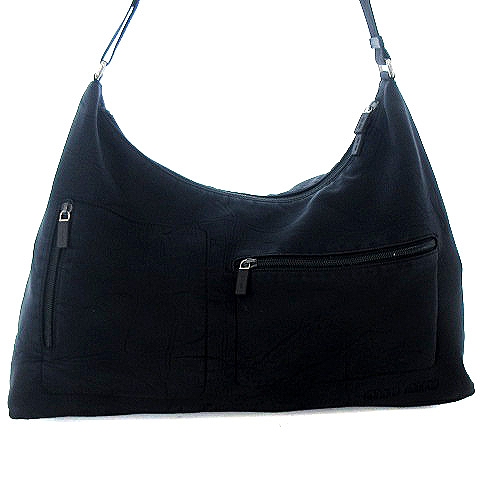 miumiu ワンショルダーバッグ MIU MIU ブラックレザー ショルダーバッグ