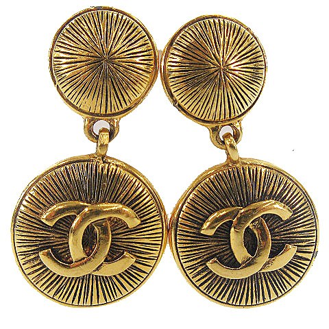 シャネル CHANEL ヴィンテージ ココマーク イヤリング スウィング  