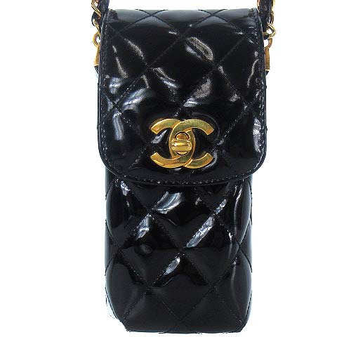 シャネル CHANEL ヴィンテージ エナメル マトラッセ チェーン  
