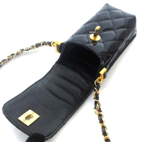 シャネル CHANEL ヴィンテージ エナメル マトラッセ チェーン 