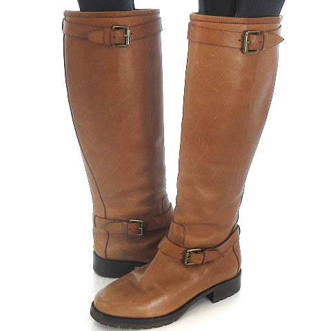 ラルフローレン Ralph Lauren Alw エンジニア ブーツ ロング レザー 本革 ビブラムソール ブラウン 茶 6b 23 0 Ibs レディース 022 ベクトルパーク