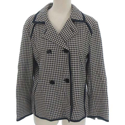 マックスマーラ Max Mara テーラード ジャケット ダブルボタン 千鳥柄 千鳥格子 ホワイト 白 40 Ibs レディース 022 ベクトルパーク