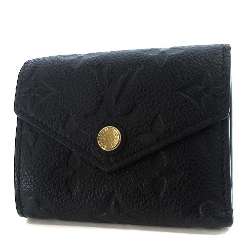 ルイヴィトン Louis Vuitton 18年製 M モノグラム アンプラント ポルトフォイユ ゾエ 三つ折り 財布 レザー ノワール ブラック 黒 レディース 022 ベクトルパーク