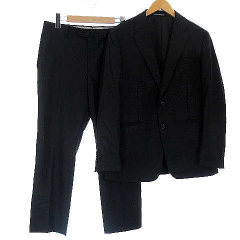 パーソンズ Person S For Men 3p スーツ セットアップ ストライプ 背抜き 2b ジャケット ベスト スラックス ブラック系 黒系 メンズ 022 ベクトルパーク