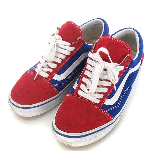 バンズ Vans V36cl Gc Old Skool オールドスクール スニーカー ローカット スエード キャンバス ブルー 青 レッド 赤 28 メンズ 022 ベクトルパーク