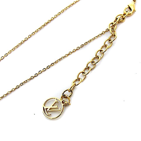 ルイヴィトン LOUIS VUITTON M63141 ネックレス ナノグラム ネームタグ 