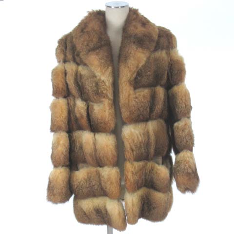 ロティニー ファー ROTINY FUR ラビットファー コート レザー 毛皮 ブラウン系 茶系 9 アウター ●025 レディース