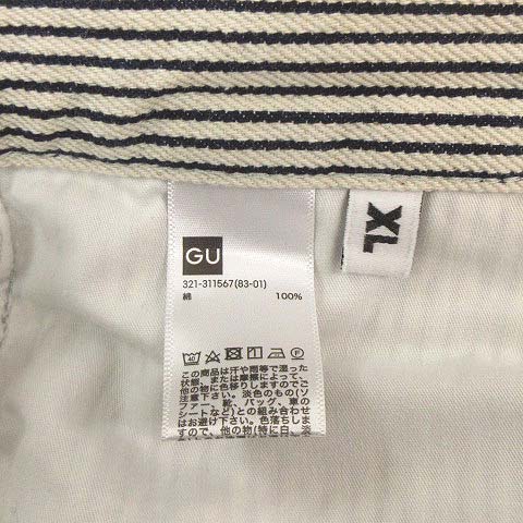 ジーユー Gu キム ジョーンズ Kim Jones コラボ スリム テーパード ジーンズ ヒッコリー ストライプ ホワイト 白 Xl Ecr2 メンズ 022 ベクトルパーク