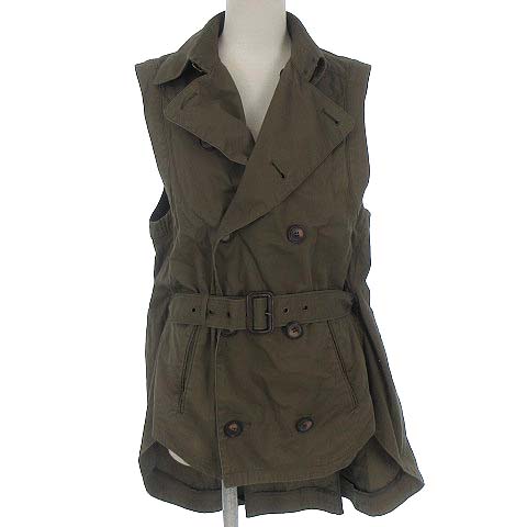 カウイジャミール Kawi Jamele Kj21 9001 ジレ ベスト トレンチコート風 テールカット ロングテール ダブル カーキ Free レディース 022 ベクトルパーク
