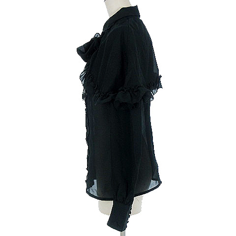 未使用品 アクシーズファム Axes Femme Disney ディズニー コラボ ヴィランズ ブラウス ダークオーナメント 刺繍 フリル レース ロリータ 甘ロリ 長袖 グリーン 緑 M レディース 022 ベクトルパーク