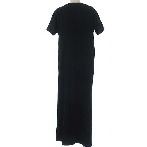 スライ Sly ss サイドスリット ロング ワンピース コットン マキシ 半袖 ブラック 黒 2 M位 レディース 022 ベクトルパーク