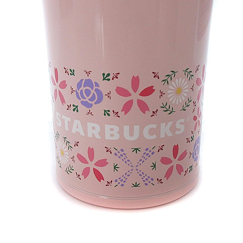 未使用品 スターバックス スタバ Starbucks Sakura 21 桜 サクラ ステンレス ボトル フローラルタイル 水筒 ピンク 360ml 022 ベクトルパーク