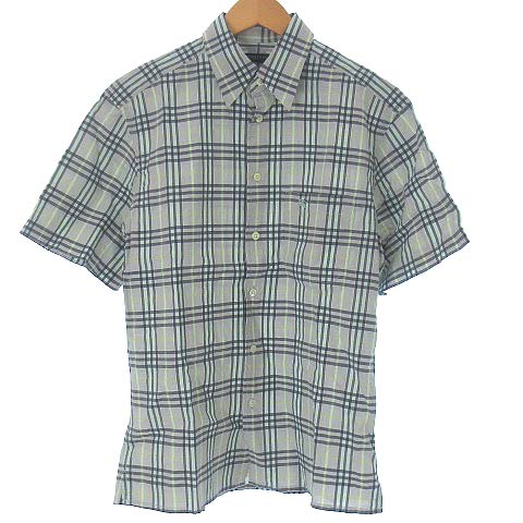 バーバリー ロンドン BURBERRY LONDON シャツ チェック コットン 半袖