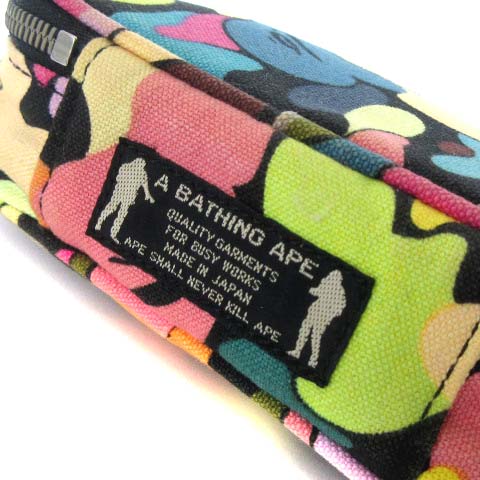アベイシングエイプ A BATHING APE ポーチ キャンバス マルチカモ柄 