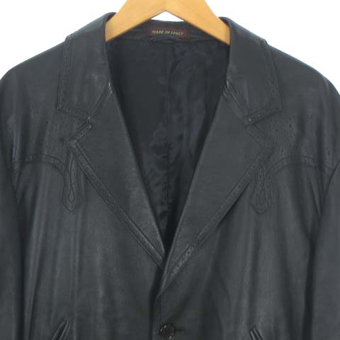 ポールスミス PAUL SMITH レザー テーラード ジャケット ウエスタン