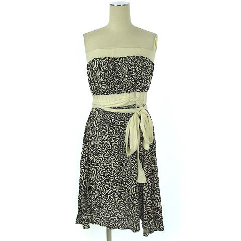 ディーゼル Diesel ベアトップ ワンピース チューブトップ フレア ミニ丈 総柄 ホワイト ブラック 白 黒 Xs レディース 022 ベクトルパーク