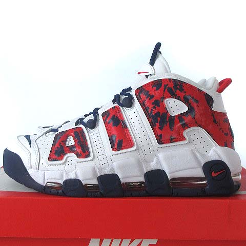 未使用品 ナイキ Nike Air More Uptempo Usa Tie Dye White University Red Blue Void Cz7877 100 エア モアアップテンポ モアテン タイダイ スニーカー ホワイト 白 Us7 25 0 メンズ 022 ベクトルパーク