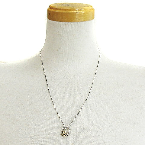 TIFFANY&Co. リボン ネックレス SV レディース ゴールド×シルバー コンビリボンネックレス シルバー×ゴールド ヴィンテージ|ティファニー
