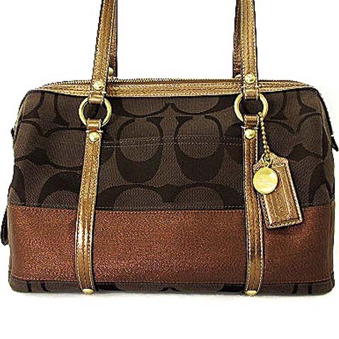 コーチ COACH F13551 シグネチャー ストライプ ジップ サッチェル ミニ 