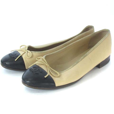 シャネル CHANEL D A02819 ココマーク フラット バレエ シューズ  