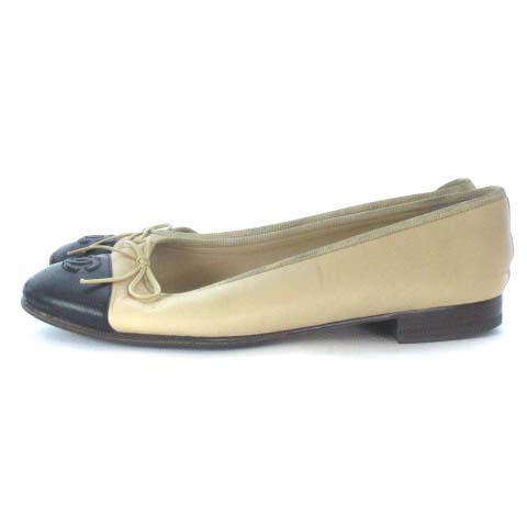 シャネル CHANEL D A02819 ココマーク フラット バレエ シューズ  