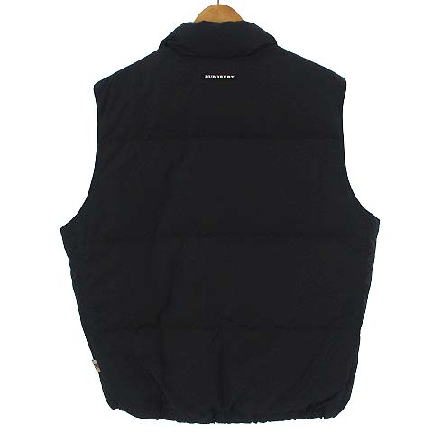 バーバリーゴルフ BURBERRY GOLF ダウン ベスト 裏地チェック ブラック